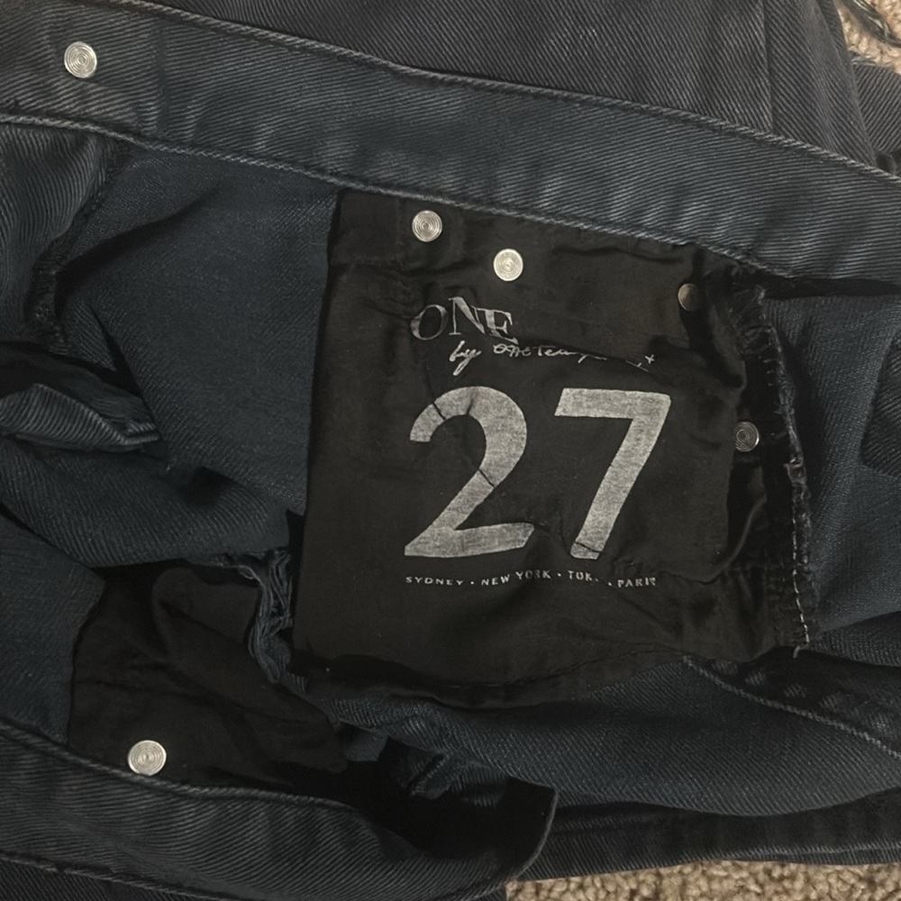 One Teaspoon One Awesome Baggies destroyed faded black denim jeans - Picture 8 of 8